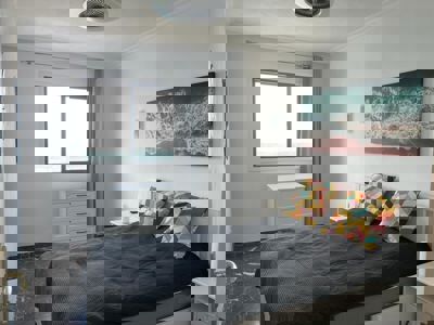 Letto matrimoniale nella camera del Buenavista The Blue Oyster, Los Gigantes.