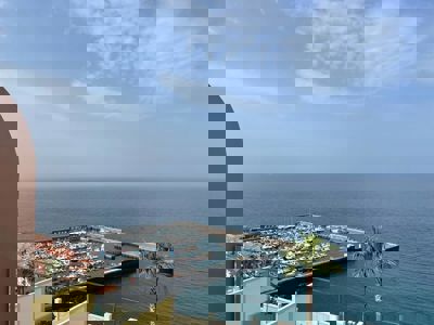 Vista del porto dalla terrazza di Buenavista The Blue Oyster a Los Gigantes.