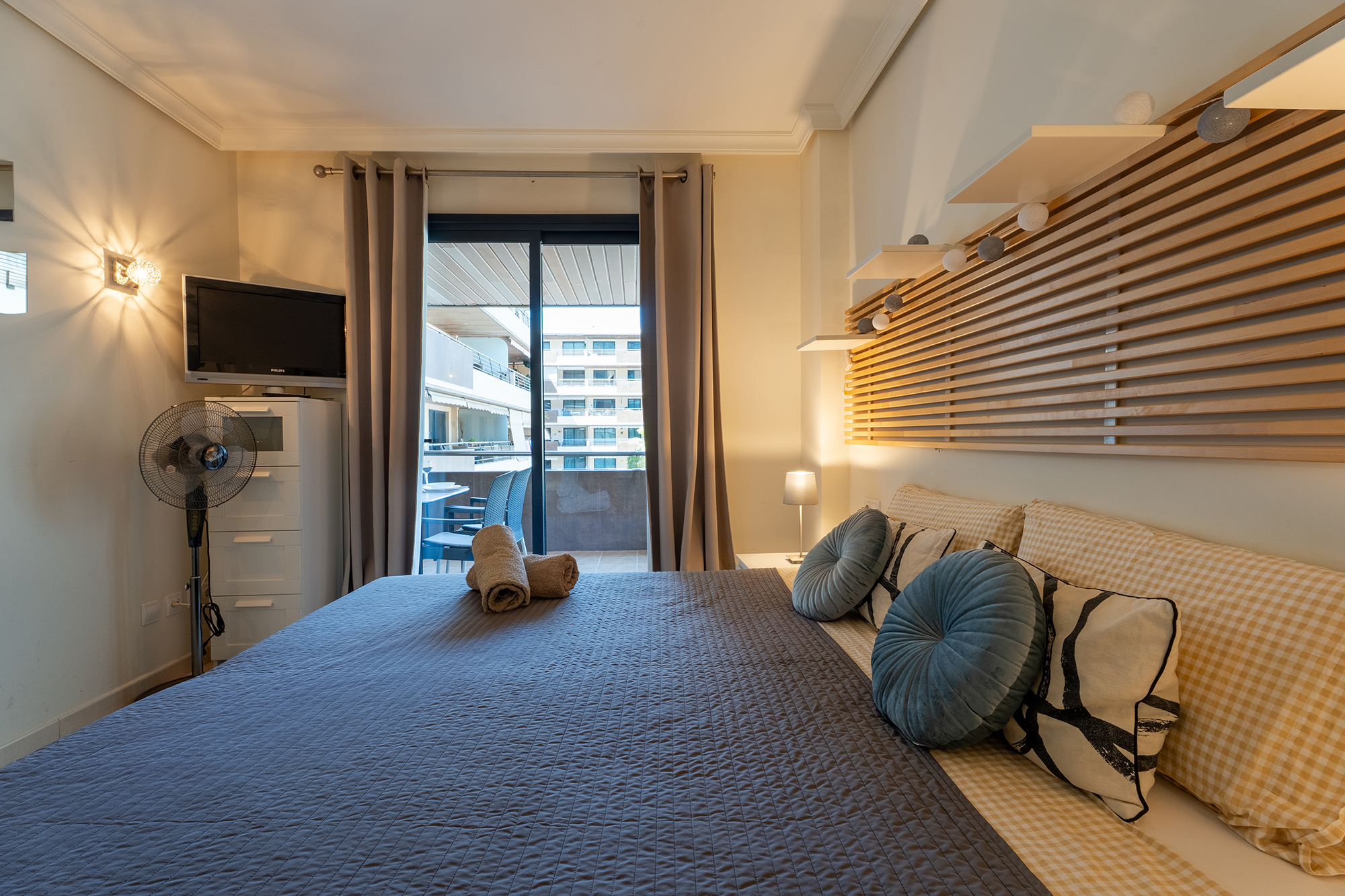 Ventilador en el dormitorio de la propiedad Teide View en Los Gigantes.