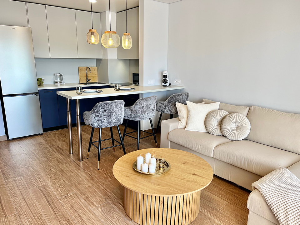 Bright living room in Callao Ocean View Luxury Apartment, ideal for relaxing and spending time together.