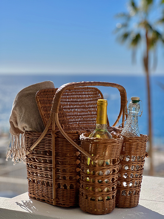 Sea view terrace in Callao Salvaje, filled with light, tranquility, and holiday harmony.